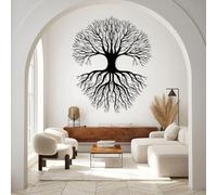 Decorazione murale in Metallo Nero con Albero Della Vita, decorazione murale in Metallo con Radici e rami di famiglia, decorazione artistica con Albero Della Vita, scultura Moderna per SOG