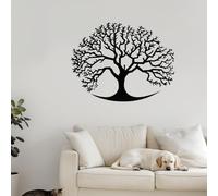Decorazione murale in Metallo Nero con Albero Della Vita, decorazione murale Moderna in Metallo Nero e Oro con Albero Della Vita, scultura Moderna per soggiorno, Camera da letto, corridoio