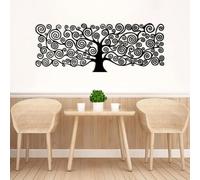 Decorazione murale in Metallo Nero con Albero Della Vita, Grande decorazione murale astratta in Metallo, decorazione artistica con Albero Della Vita, scultura Moderna per soggiorno, Camera