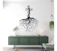 Decorazione murale in Metallo Nero con Croce dell'albero Della Vita, decorazione murale Religiosa Cristiana in Metallo, decorazione artistica a Croce, scultura Moderna per soggiorno, camer