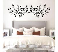 Decorazione murale in Metallo Nero con edera, decorazione murale in Metallo con foglia di alloro sopra il letto, decorazione Moderna con edera per soggiorno, Camera da letto, corridoio e s
