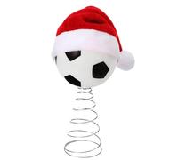 Decorazione Natalizia Topper Albero Cappello Babbo Natale Calcio Originale Design | Addobbo da Tavolo per Festa Casa Porta Soggiorno Studio Asilo Inverno Vacanza Decorazione Interna Esterna