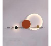 Decorazione Parete Moderna con Luce LED, Design Geometrico in Metallo
