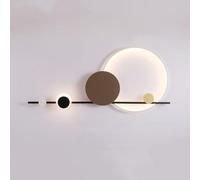 Decorazione Parete Moderna con Luce LED, Design Geometrico in Metallo