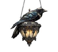 Decorazioni Corvo 20 cm - Ornamento Acrilico | Insegna Lanterna Corvo Estilos Gótico Per Albero Porta Giardino, Decorazione Halloween Per Casa Camera Salotto Esterno 2D