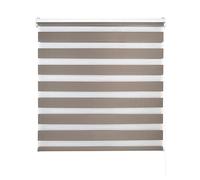 Decorblind | Estor Enrollable Doble Capa Noche y Día Instalación Pared o Techo, Medida Estor: 160x250 Ancho x Largo/Medida Tela Estor: 157x245 - Estor Color Marrón, Estor Noche y Día Ventana