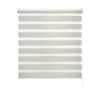 Decorblind | Estor Enrollable Doble Capa Noche y Día - Instalación Pared o Techo, Medida 160x250 (Ancho x Largo), Tela 157x245 - Color Beige, Para Ventana