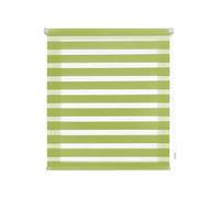 Decorblind | Estor Enrollable Doble Capa Sin Herramientas y Sin Taladrar, Noche y Día Color Pistacho - Medida 140x180 (Ancho x Largo), Tela 137x175 - Para Ventanas