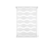 Decorblind | Estor Enrollable Noche y Día Doble Capa Sin Herramientas y Sin Taladrar - Medida 140x150 Ancho x Largo, Tela 137x145 - Color Blanco Para Ventanas