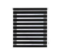 Decorblind | Estor enrollable sin herramientas de doble capa sin taladrar, dimensiones longitud: 37 x 180 cm ancho x largo / dimensiones tela de cortina: 34 x 175 - persiana enrollable noche y día