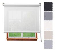 DECORESTOR Estor Screen 5% Premium A TU Medida, Desde 40 a 300 cm de Ancho. Intimidad y Aislamiento térmico. Blanco. Estores enrollables translucidos para Ventanas y Puertas - Medida 82 x 240 cm