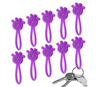 Decorhome Bridas magnéticas para cables, 10 organizadores de cables de silicona en forma de palmera, imanes para nevera, organizador de cables, gestión de cables reutilizables para agrupar y