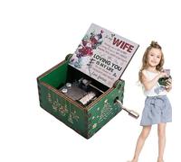 Decorhome Caja de música de madera, cajas de música para niños, pequeñas cajas de música | Cajas de música talladas en madera, fantástica caja de música navideña para niños, amigos