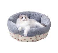Decorhome Cama para gatos - Cama cálida para gatos con parte inferior antideslizante | Cama térmica redonda para mascotas para perros pequeños | Cama suave y acogedora para mascotas con acolchado