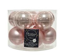 Decoris Bola de Navidad de Cristal, Color Rosa, 6 cm