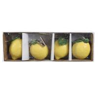 Decoris Juego de 4 pesos para mantel de cerámica, 16 x 5 x 4 cm, con pinzas de metal, pesos para mesa, con clip, color amarillo y verde