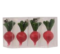 Decoris Juego de 4 pesos para mantel de cerámica, 7 x 3 x 3 cm, con pinzas de metal, pesos para mesa, con clip, color rojo y verde