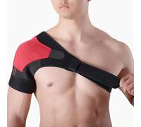 DECORN Arapador de Hombro y Manga de compresión para el Manguito rotador desgarrado - Envoltura de Manga de Ajuste Ajustable - Soporte de Hombro Soporte de Hombro para Hombres Mujeres,Rojo,Right
