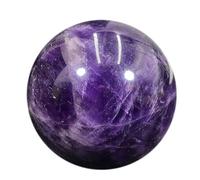 DECORN Bola de Cristal de Amatista de ensueño Esfera de Cuarzo Morado Natural Pulida a Mano Figura de Escultura de Bola de Piedras Preciosas curativas Adorno de Escritorio para el hogar,Dia.45mm