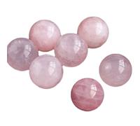 DECORN Bola de Cristal Natural 7 Esferas 20mm/0.8", Ideal para Reiki, Chakra, Feng Shui, meditación y curación, decoración del hogar y colección de Piedras Preciosas,Rose Quartz
