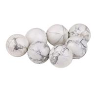 DECORN Bola de Cristal Natural 7 Esferas 20mm/0.8", Ideal para Reiki, Chakra, Feng Shui, meditación y curación, decoración del hogar y colección de Piedras Preciosas,Howlite
