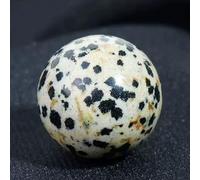 DECORN Bola de Cristal Natural 7 Esferas 20mm/0.8", Ideal para Reiki, Chakra, Feng Shui, meditación y curación, decoración del hogar y colección de Piedras Preciosas,Dalmation Jasper