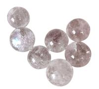 DECORN Bola de Cristal Natural 7 Esferas 20mm/0.8", Ideal para Reiki, Chakra, Feng Shui, meditación y curación, decoración del hogar y colección de Piedras Preciosas,Clear Quartz