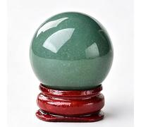 DECORN Bola de Esfera de Cristal curativo Natural Bola de Piedras de protección Raras de 30mm/1,2 Pulgadas con Soporte para decoración para el hogar, Oficina y Sala de Estar,Green Aventurine