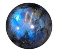 DECORN Bola de Esfera de Cristal labradorita Ponga Preciosa curativa Bolas de meditación de la Esfera de Cristal Brujería y Bola Decorativa para casa y Oficina,Diameter 60mm
