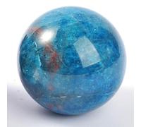 DECORN Esfera de Piedra Preciosa de Bola de Esfera de Cristal curativo Natural Bola Decorativa de 1,57 a 1,97 Pulgadas con Soporte de exhibición para decoración para el hogar,Blue Apatite