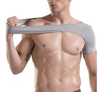 DECORN Hombrera Deportiva para Hombre y Mujer. Manga de compresión elástica, Soporte para Brazo con Cabestrillo para aliviar el Dolor, Soporte para desgarro del Manguito rotador,Large