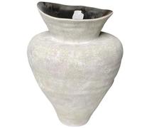 DECORN Jarrón Rústico de Cerámica para Flores - Tarro de Flores de cerámica Vintage Hecho a Mano para Plantas Frescas y secas Mesa Centro de Mesa WABI Sabi jarrón casa decoración,Purple and White