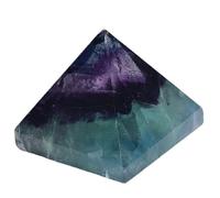 DECORN Pirámide de Cristal Pirámide de Piedras curativas de fluorita arcoíris para energía Positiva, éxito, Wicca Reiki, meditación, Regalo Espiritual Hecho a Mano,2.0"/5cm