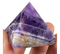 DECORN pirámide de Cristal, Torre de energía del Chakra de Cristal, Decoración de Piedra Reiki Natural para curación, meditación, Equilibrio de Chakras, Rejilla de Cristales,Dreamy Amethyst,30mm