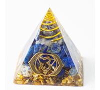 DECORN Pirámide de Cristales de la Naturaleza Pirámide de Cristales y Piedras Curativas Torre de energía de Piedras Preciosas Hechas a Mano para Limpieza de Chakras, atención Plena,Lapis Lazuli