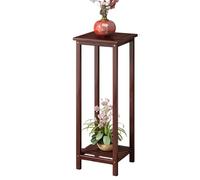 DECORN Planta Stand Interior Soporte de Maceta de Madera Alta Esquina Estantería de exhibición rústica Estante de Almacenamiento de Maceta de Flores para decoración de jardín,2 Tiers,Large