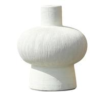 DECORN Un par de floreros de cerámica para decoración del hogar. Decoración rústica Vintage para Sala de Estar, Cocina, Dormitorio, Estante para Libros, Escritorio, Chimenea,Blanca