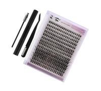 DECORNIJIA 1 juego Kit de Pestañas Postizas DIY con Herramientas de Extensión Incluye Pestañas Individuales Clusters Removedor de Pegamento Pinzas Curvas y Cepillo para Aplicación