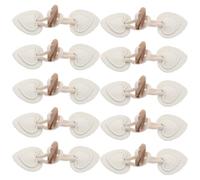 DECORNIJIA 10 Pares Cierres Toggle con Hebilla de Corazón Cuerno para Coser Broches Duraderos para Abrigos Chaquetas y Blazers de Mujer Accesorios Resistentes para Ropa Exterior de Invierno