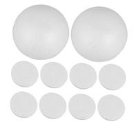 DECORNIJIA 10 Piezas Bolas de Espuma Blanca Semi Esferas para Manualidades DIY Decoración de Fiesta Materiales de Poliestireno