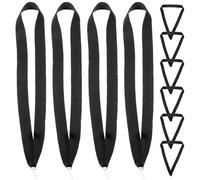 DECORNIJIA 10 Piezas Cintas para Medallas con Clip Negro Correas de Cuello para Premiaciones Deportivas Cintas Colgantes Ligeras y Seguras para Competencias y Fiestas