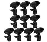 DECORNIJIA 10 Piezas Microphone Clip Holder Adjustable Spring Mic Clamp With Knob For Stage Broadcasting Studio Use