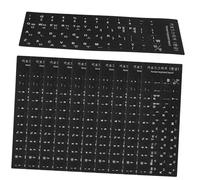 DECORNIJIA 10 Piezas Pegatinas para Teclado Portátil Coreano Protectora Mate con Letras Blancas Accesorio para Ordenador Fácil Aplicación y Protección contra Arañazos