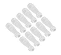 DECORNIJIA 10 Piezas Protector de Pinceles de Maquillaje Transparente Plástica Redonda para Brochas Viaje Protección Polvo para Hogar y Profesional