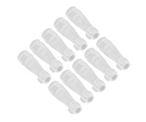 DECORNIJIA 10 Piezas Protector de Pinceles de Maquillaje Transparente Plástica Redonda para Brochas Viaje Protección Polvo para Hogar y Profesional