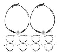 DECORNIJIA 10 piezas Pulseras Ajustables de Voleibol para Jugadores y Equipos de Cuerda Trenzada Deportiva Accesorios para Fans y Estudiantes Regalo Unisex para Adolescentes y Adultos