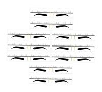DECORNIJIA 10 Piezas Regla Para Cejas Adhesivo Desechable Plantilla De Maquillaje Para Mujeres De Guía De Cejas De Pvc Amarillo Herramienta De Diseño Para Microblading