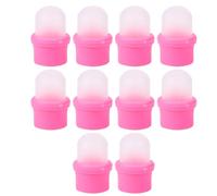 DECORNIJIA 10 piezas Tapas para Remover Esmalte de Uñas Reutilizables Cubiertas de Soak Off PP de Seguro para Manicura DIY y Salones Herramientas Prácticas para Quitar Esmalte UV y