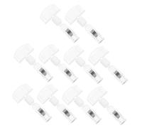 DECORNIJIA 10 piezas Unidades Clips de Plástico Transparentes para Exhibición Publicitaria Soporte para Etiquetas y Pinzas para Resistentes y Reutilizables para Tiendas y Supermercados