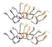 DECORNIJIA 10 Pulseras Tejidas a Mano de Algodón Colorido Estilo Étnico para Muñeca Decoración Artesanal de Amistad Paquete de 10 Piezas Colores Aleatorios para Fiesta y Color Aleatorio